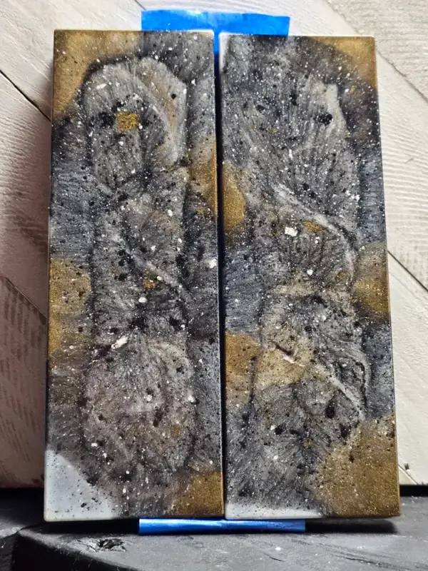 Bronze, Black and White Marble