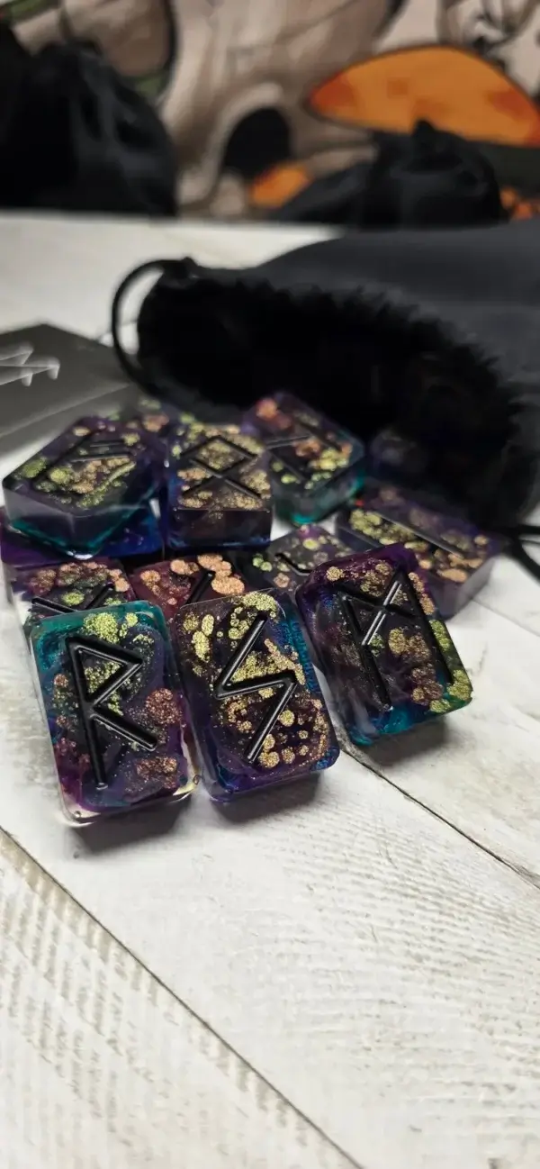 Royal Purple Elder Futhark Rune Set
