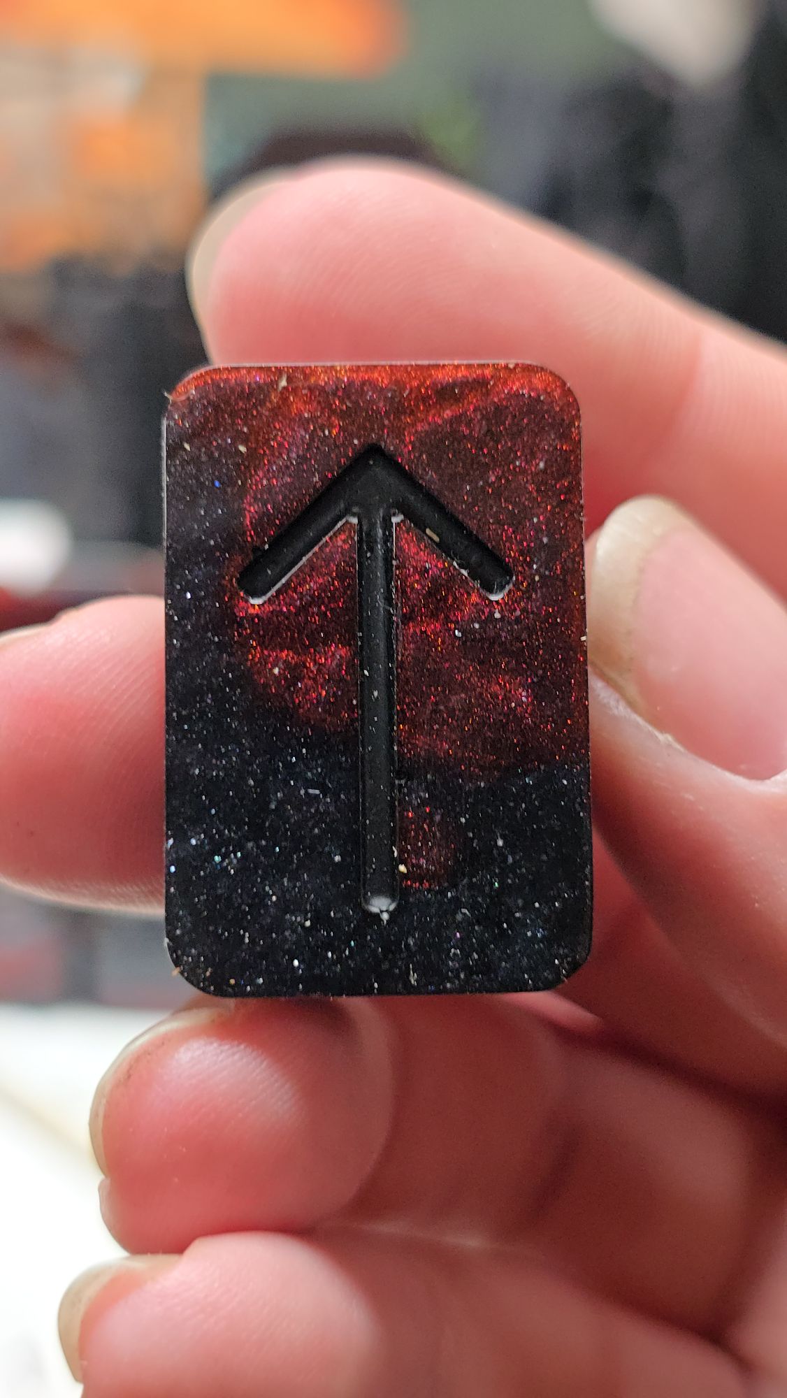 Black Widow Marble Elder Futhark Rune Set - Image 2