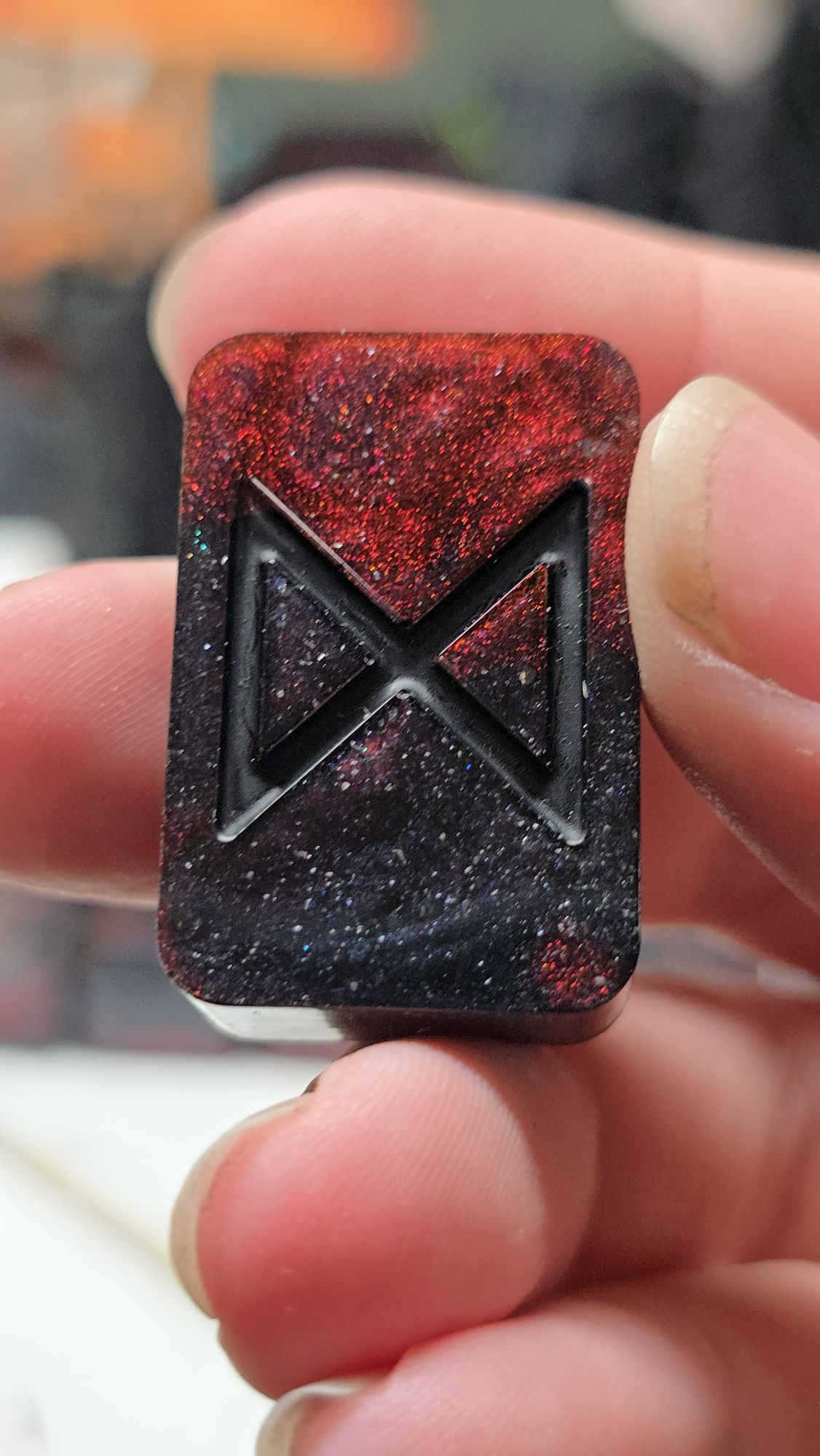 Black Widow Marble Elder Futhark Rune Set - Image 3