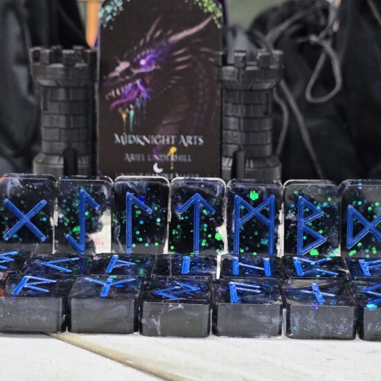 Cobalt Abyss Elder Futhark Rune Set