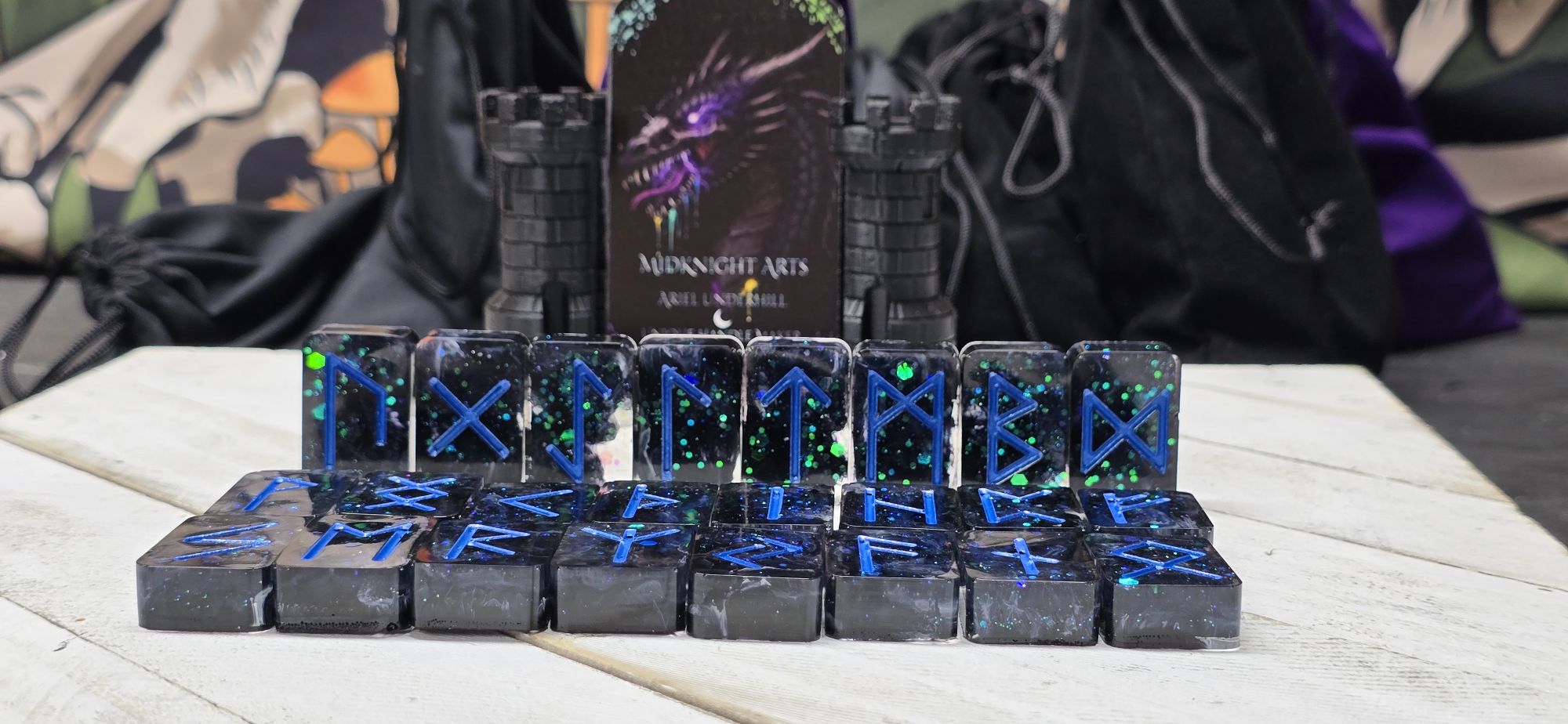 Cobalt Abyss Elder Futhark Rune Set